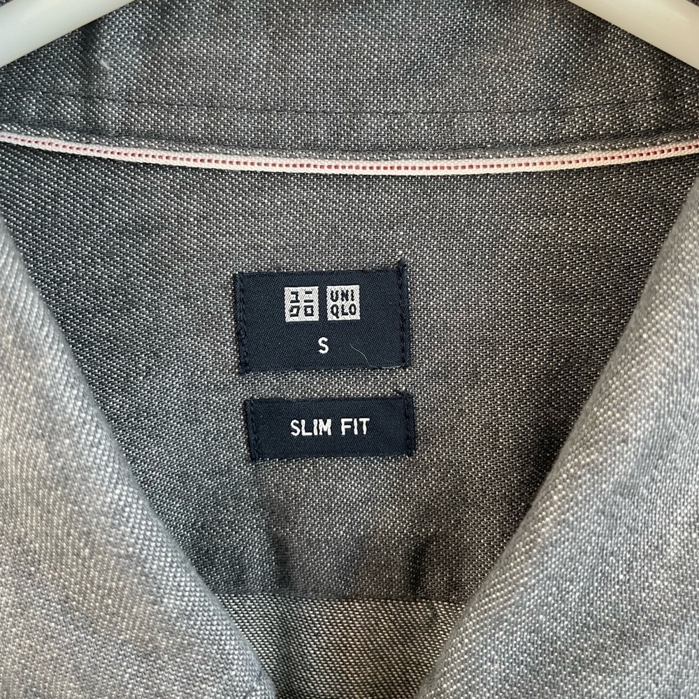 UNIQLO Denim Slim Fit Long Sleeve Grey Size Small - Picture 3 of 6